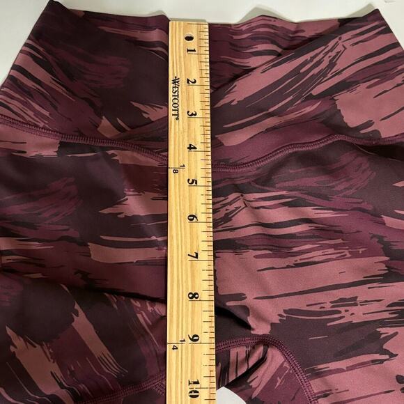 Alphalete Surface Power Ankle Legging Yoga Pant Burgundy Crossover Waist Size XS - Picture 8 of 9